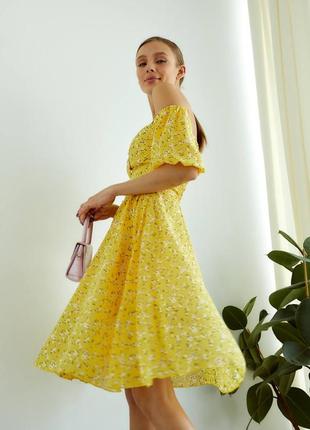 Ніжна шифонова сукня в квіти6 фото