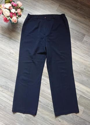 Женские синие брюки большой размер батал 50 /52 штаны6 фото