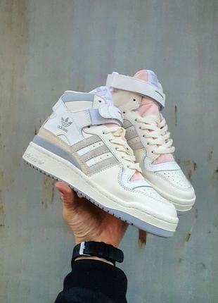 Кроссовки женские adidas forum '84 high beige pink