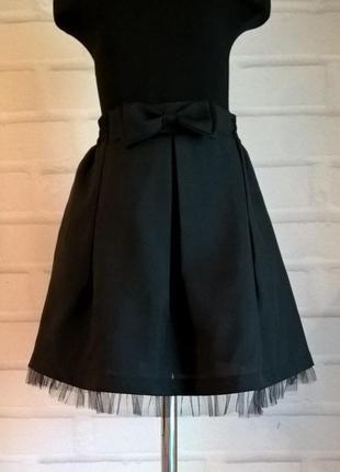 Черная юбка для девочек. школьная юбка. школьная форма. размеры 122-140
