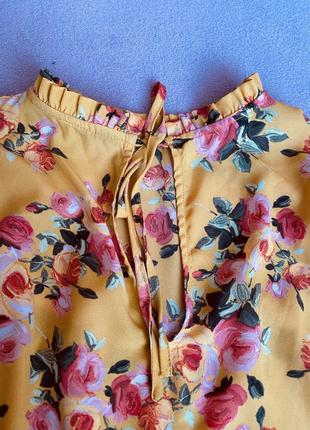 Женская фирменная блуза в цветочном принте 🌼2 фото