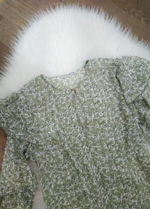 Легкая блузка/блуза с воланами на рукавах h&m6 фото