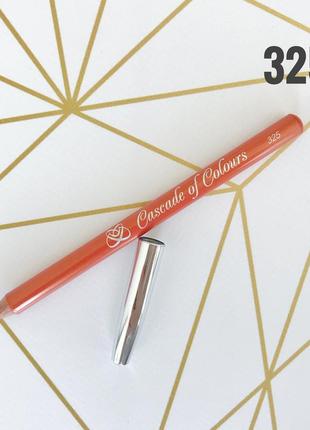 Олівець для губ cascade of colours 325 морквяний червоний з перламутром2 фото
