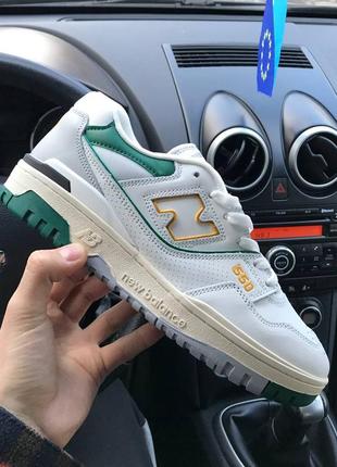 Мужские кроссовки new balance 550 white green