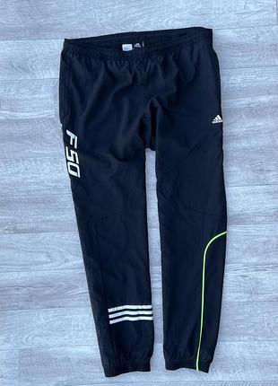 Adidas f 50 штаны l мужские черные на манжете