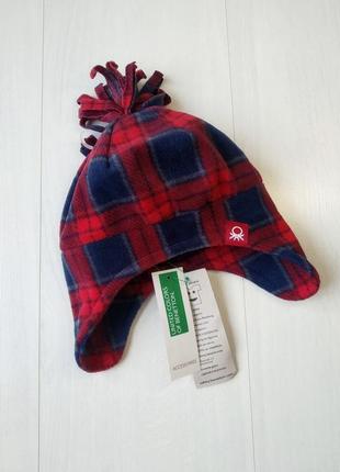 Флисовая весенняя шапка benetton 1-2рр