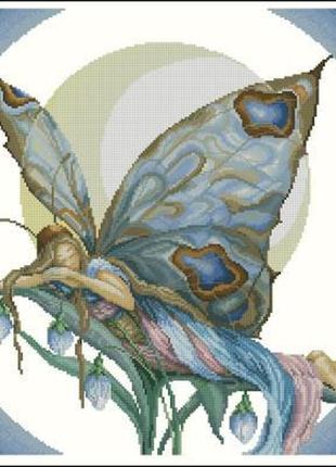 Набір для вишивання хрестиком. розмір:  35*35 см нічний метелик
