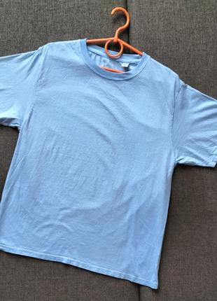 Хлопкова футболка унісекс блакитна s2 фото