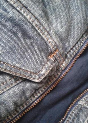 Жан поль готье джуниор оригинальная утепленная джинсовая жилетка с капюшоном 5-7лет3 фото