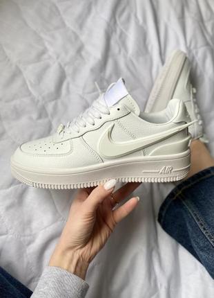 Эксклюзивные женские кожаные молочные кроссовки nike air force 1 sp ambush 🆕 найк3 фото