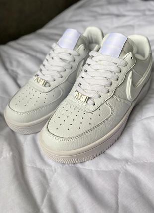 Эксклюзивные женские кожаные молочные кроссовки nike air force 1 sp ambush 🆕 найк6 фото