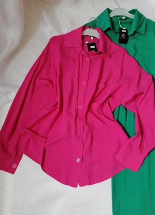 Бавовняна оверсайз сорочка блуза з боків з розрізами різні кольори  хлопковая оверсайз рубашка блуз3 фото