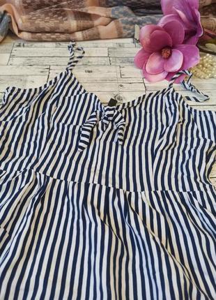 Легка сукня у смужку на бретельках сарафан h&m3 фото
