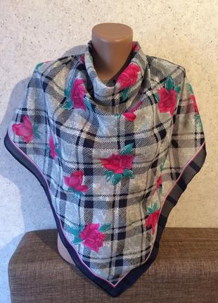 Платок цветочный, тонкий