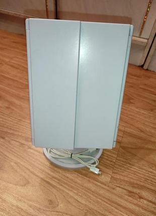 Настільне дзеркало для макіяжу з підсвіткою з підставкою з відсіком для косметики