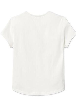 Стильная футболка для девочки из органического хлопка от tcm tchibo, германия, размер 98-1042 фото