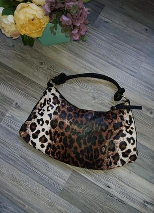 Красива жіноча сумка леопардове забарвлення їм. шкіри сафьяно3 фото