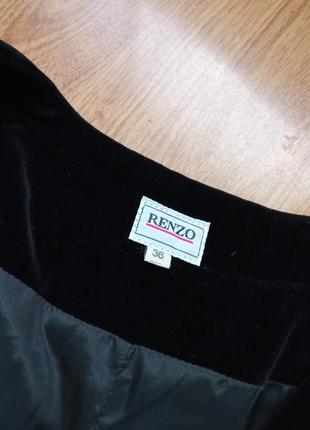 Шикарный бархатный,дизайнерский пиджак люкс бренда renzo4 фото