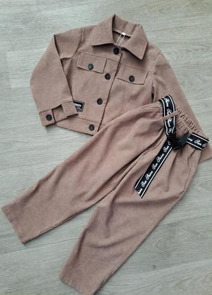 Вельветовий костюм для девочек