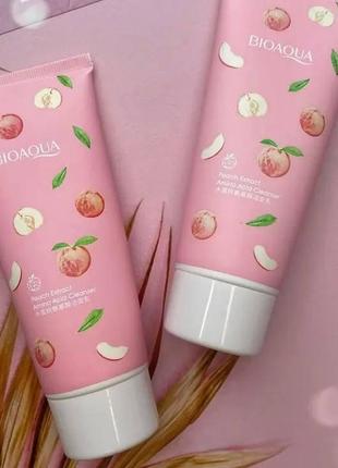 Пінка для вмивання bioaqua peach acid cleanser з екстрактом персика 🍑🫶