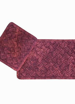 Набір килимків arya hasir ar-tr1006872-bordo 2 предмети бордовий