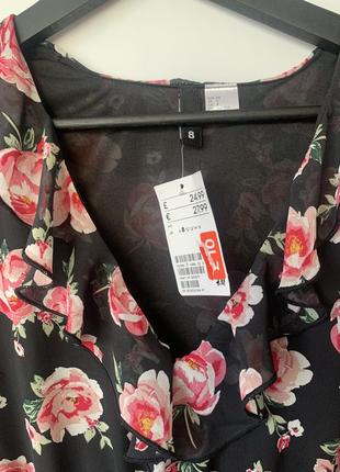 Шифонова сукня в квіти h&m4 фото