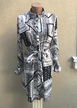 Легке плаття-сорочка під пояс,туніка,блуза подовжена,великий розмір