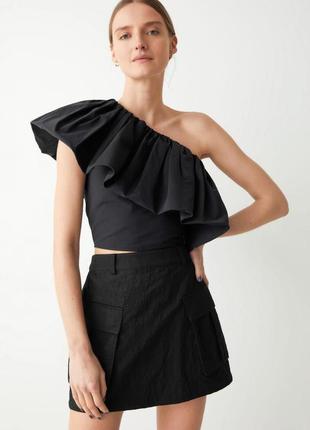 Топ &amp; other stories ruffled one-shoulder top / 362 фото