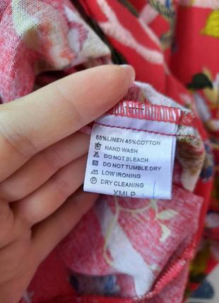 Сукня міді лляна з кишенями розмір xl льон/хлопок5 фото