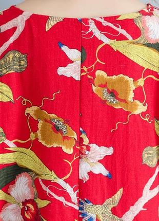 Сукня міді лляна з кишенями розмір xl льон/хлопок8 фото