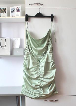 Нежно зеленое сатиновое платье от oh polly8 фото