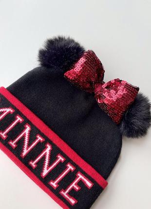 Набор шапка с ушками шарф перчатки минни маус дисней микки маус для девочки minnie mouse mickey mouse disney3 фото