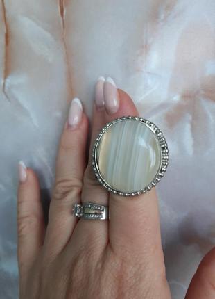 Кольцо большое художественное стекло, английская винтаж