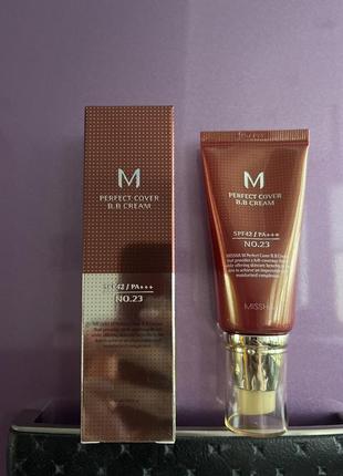 ❤️‍🔥 матуючий bb крем missha perfect cover bb cream spf42 pa+++ 50 мл №13, №21, № 233 фото