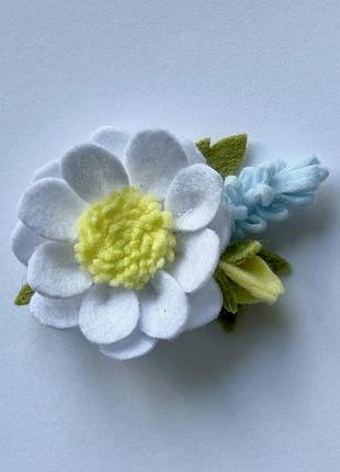 Шаильки / заколки ромашки з фетру