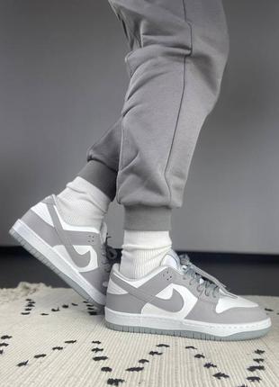 Кроссовки nike dunk sb white grey a+4 фото