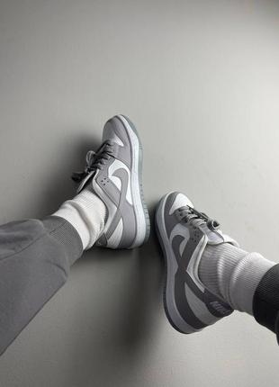 Кроссовки nike dunk sb white grey a+5 фото