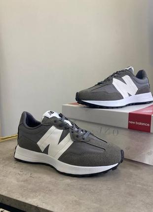 Унисекс кроссовки new balance 327 dark grey white a+