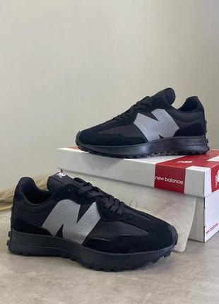 Унисекс кроссовки new balance 327 black grey a+