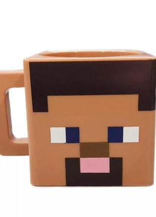 Кухоль minecraft steve mug "стив" пластиковий 290 ml 290 мл