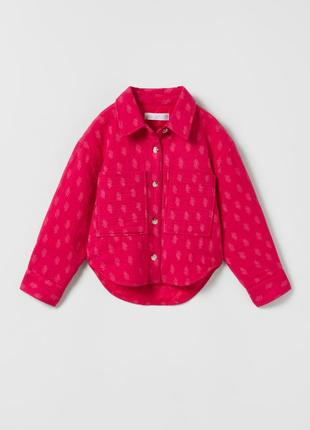 Стьобана куртка сорочка, курточка для дівчинки, стёганая куртка рубашка на девочку, zara
