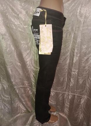 Новые best женские джинсы черные с надписью фирменные низкая посадка7 фото