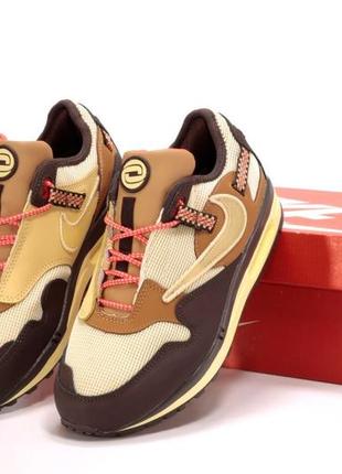 N*ke air max 1 x travis scott cactus jack “baroque brown”