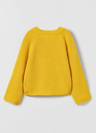 Трикотажний укорочений светр жакет в рубчик, кофта для дівчинки, укороченый свитер жакет для девочки, zara2 фото