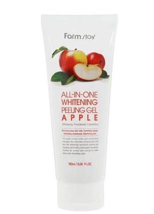 Farm stay осветляющий пилинг-гель для лица farmstay whitening peeling gel cream apple с экстрактом яблока, 180 мл3 фото