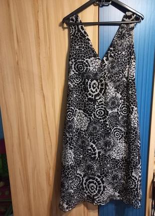 Сарафан черно-белый
