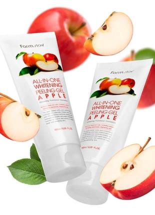 Farm stay осветляющий пилинг-гель для лица farmstay whitening peeling gel cream apple с экстрактом яблока, 180 мл2 фото