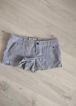 Короткие летние шорты в полоску1 фото