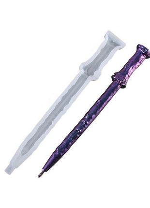 Форма для епоксидної смоли finding молд ручка силіконовий білий 14.7 см х 2 см