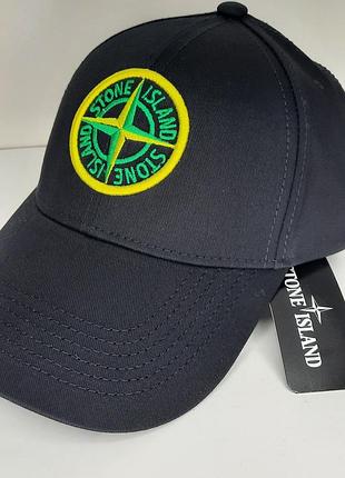 Кепка бейсболка чорна з лого унісекс stone island стон айсленд